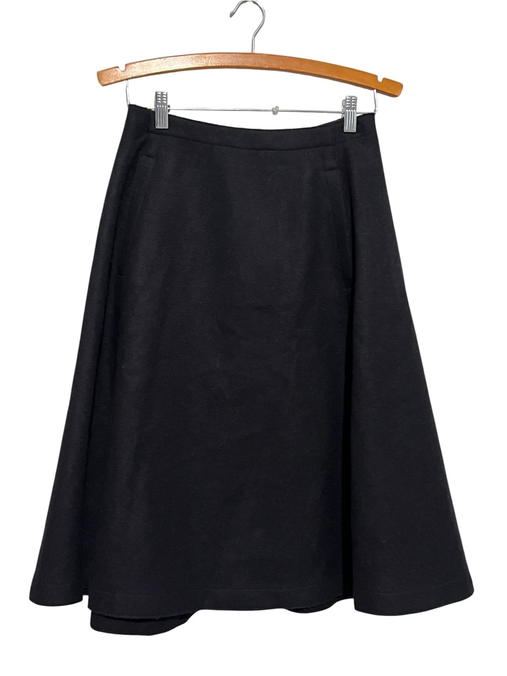 COS Wool A Line Skirt Size 6 Black